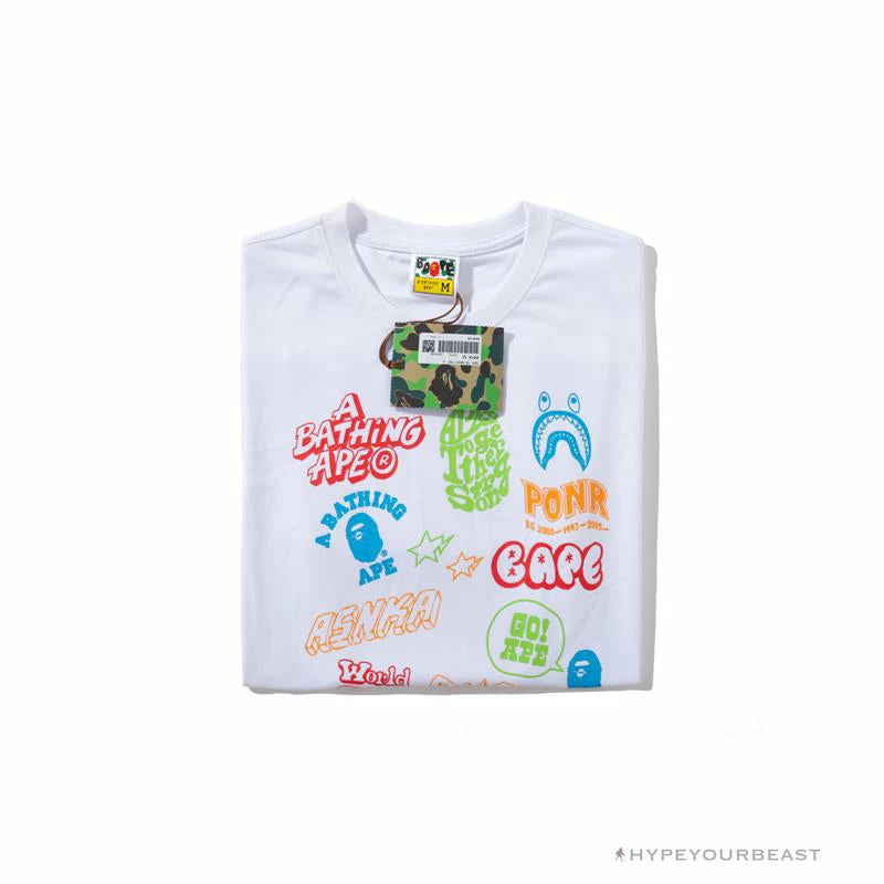 Hypeyourbeast BAPE Street Graffiti Tee Shirt 'WHITE' 3 Hypeyourbeast BAPE Street Graffiti Tee Shirt 'WHITE'