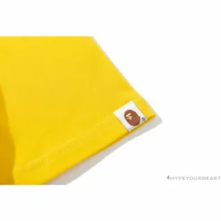 Hypeyourbeast BAPE KIDS Small Net Pocket Ape Man Head Tee Shirt 'YELLOW' Clothes
