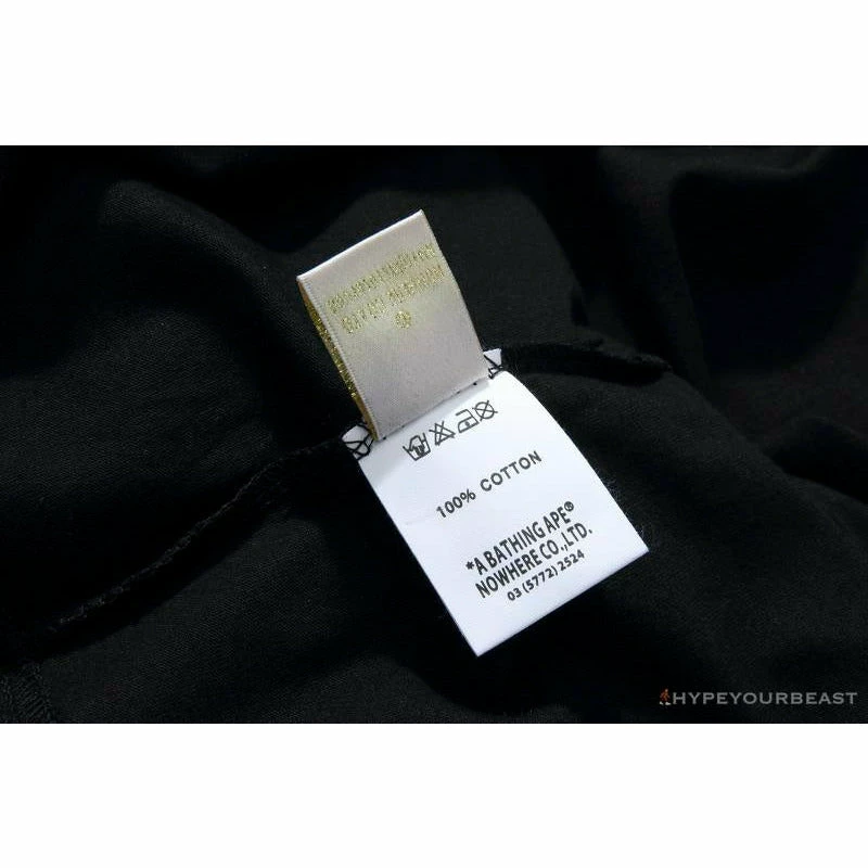 Hypeyourbeast BAPE Luminous Spots Camouflage Great Ape Man White Head Cotton Short Sleeve Tee Shirt 'BLACK' Clothes 6 Hypeyourbeast BAPE Luminous Spots Camouflage Great Ape Man White Head Cotton Short Sleeve Tee Shirt 'BLACK' Clothes