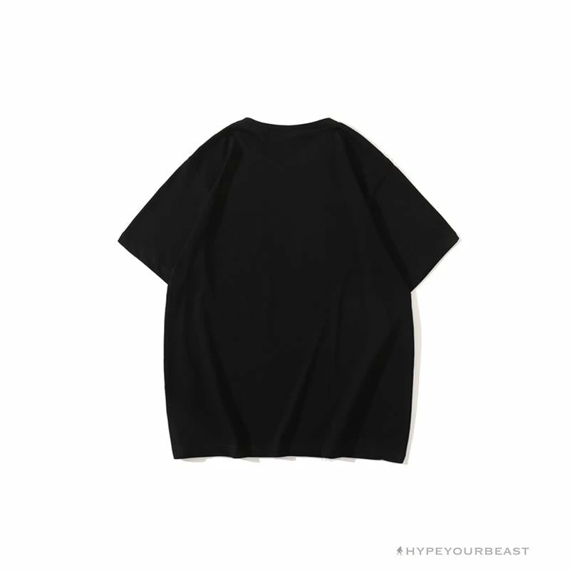 Hypeyourbeast Clothes BAPE Camouflage Three-Color Question Mark Tee Shirt 'BLACK' 2 Hypeyourbeast Clothes BAPE Camouflage Three-Color Question Mark Tee Shirt 'BLACK'
