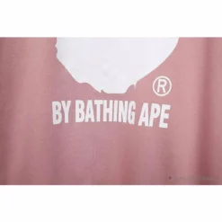 Hypeyourbeast BAPE Behind The Great Ape-Man Head Long Sleeve Shirt 'PINK' Clothes