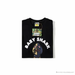 Hypeyourbeast Clothes BAPE Baby Shark Red Shark Tee Shirt 'BLACK'