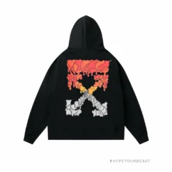 HypeYourBeast Off White Hoodie Red Orange - Black 6 HypeYourBeast Off White Hoodie Red Orange - Black
