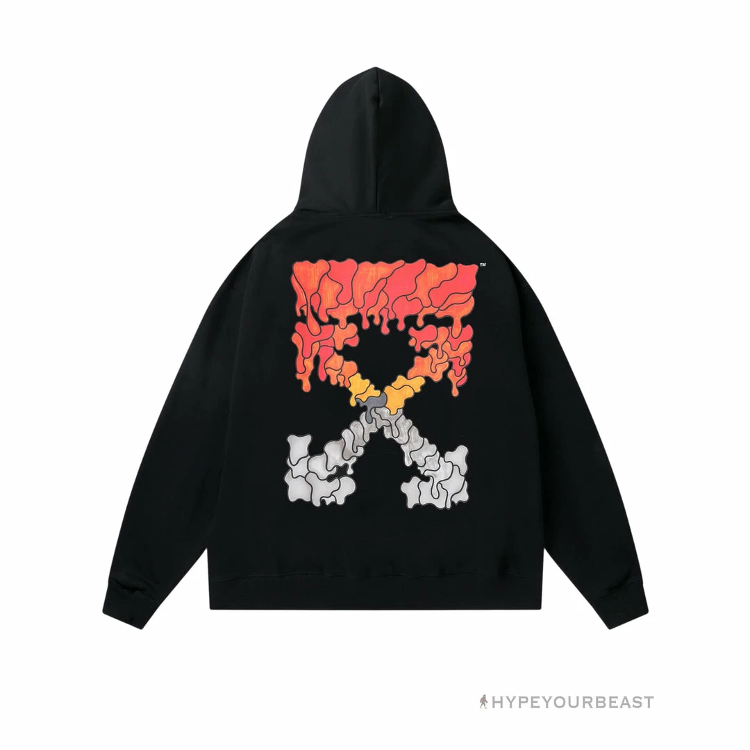 HypeYourBeast Off White Hoodie Red Orange - Black 3 HypeYourBeast Off White Hoodie Red Orange - Black