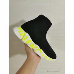 HypeYourBeast BCG Sock Sneakers Black White Yellow