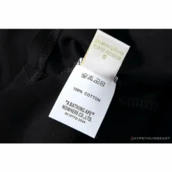 Hypeyourbeast BAPE Classic Basic Ape Man Head English LOGO Tee Shirt 'BLACK' Clothes 20 Hypeyourbeast BAPE Classic Basic Ape Man Head English LOGO Tee Shirt 'BLACK' Clothes