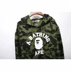 Hypeyourbeast Clothes BAPE X Bathing Ape Head Camouflage Hoodie 'GREEN'