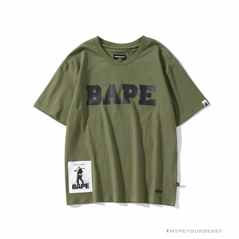 Hypeyourbeast BAPE Military Style Desert Camouflage Tee Shirt 'GREEN' Clothes 1 Hypeyourbeast BAPE Military Style Desert Camouflage Tee Shirt 'GREEN' Clothes