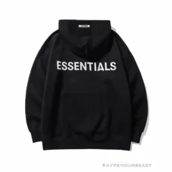 HypeYourBeast FOG Hoodie Reflective ‘ESSENTIALS’ Black Hoodies & Jackets