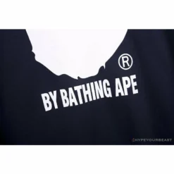 Hypeyourbeast BAPE Behind The Great Ape-Man Head Long Sleeve Shirt 'DARK BLUE'