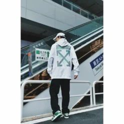 HypeYourBeast Hoodies & Jackets Off White Hoodie Machine White 31 HypeYourBeast Hoodies & Jackets Off White Hoodie Machine White