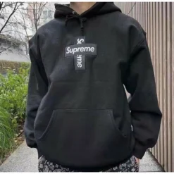 HypeYourBeast Hoodies & Jackets Supreme Cross Box Logo Hoodie Black