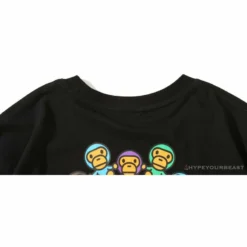 Hypeyourbeast BAPE Baby Milo Ring Colorful Kaleidoscope Tee Shirt 'BLACK' Clothes