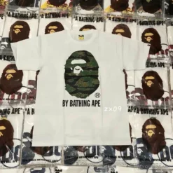 Hypeyourbeast Clothes BAPE Tiger Pattern Camouflage Ape Man Initial Print Tee Shirt 'WHITE' 9 Hypeyourbeast Clothes BAPE Tiger Pattern Camouflage Ape Man Initial Print Tee Shirt 'WHITE'