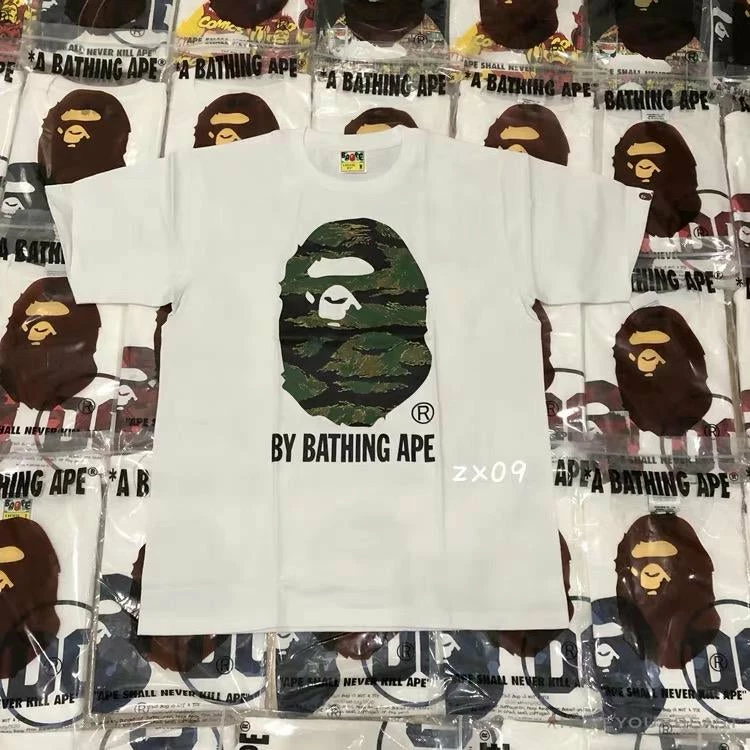 Hypeyourbeast Clothes BAPE Tiger Pattern Camouflage Ape Man Initial Print Tee Shirt 'WHITE' 5 Hypeyourbeast Clothes BAPE Tiger Pattern Camouflage Ape Man Initial Print Tee Shirt 'WHITE'