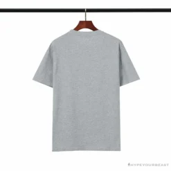 Hypeyourbeast BAPE Classic Embroidered Logo Ape Head Tee Shirt 'GREY'