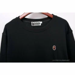 Hypeyourbeast Clothes BAPE Classic Ape Head Embroidered Long Sleeve Shirt 'BLACK' 9 Hypeyourbeast Clothes BAPE Classic Ape Head Embroidered Long Sleeve Shirt 'BLACK'