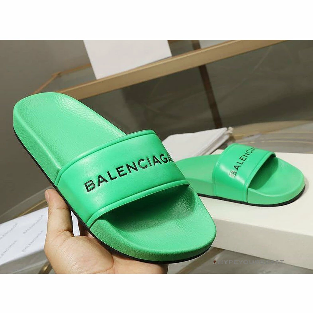 HypeYourBeast Balenciaga Slides BCG Slides Green 1 HypeYourBeast Balenciaga Slides BCG Slides Green
