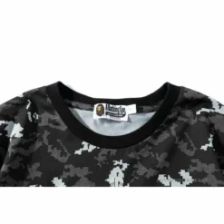 Hypeyourbeast BAPE Digital Pixel Camouflage Tee Shirt 'BLACK' Clothes