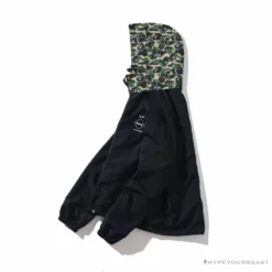 Hypeyourbeast BAPE X FCRB Joint Double Zip Camouflage Hoodie 'BLACK' Clothes