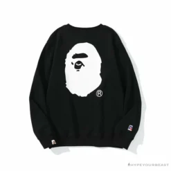 Hypeyourbeast BAPE X RUSSELL ATHLETIC Joint Pullover Long Sleeve Shirt 'BLACK'