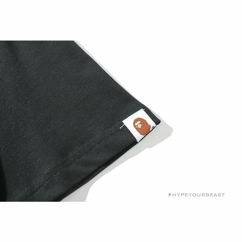 Hypeyourbeast BAPE Messy Letters Upside Down Little Ape Head Tee Shirt 'BLACK' 8 Hypeyourbeast BAPE Messy Letters Upside Down Little Ape Head Tee Shirt 'BLACK'