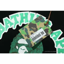 Hypeyourbeast Clothes BAPE Paint Splash Green Camouflage Tee Shirt 'BLACK'