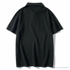 Hypeyourbeast BAPE Solid Color Versatile Embroidered Ape Head Small Badge Polo Shirt 'BLACK' Clothes