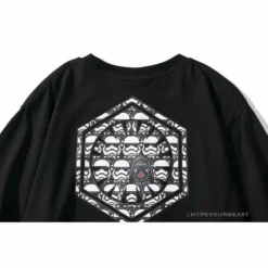 Hypeyourbeast BAPE X Star Wars Collaboration Black Warrior Tee Shirt 'BLACK'