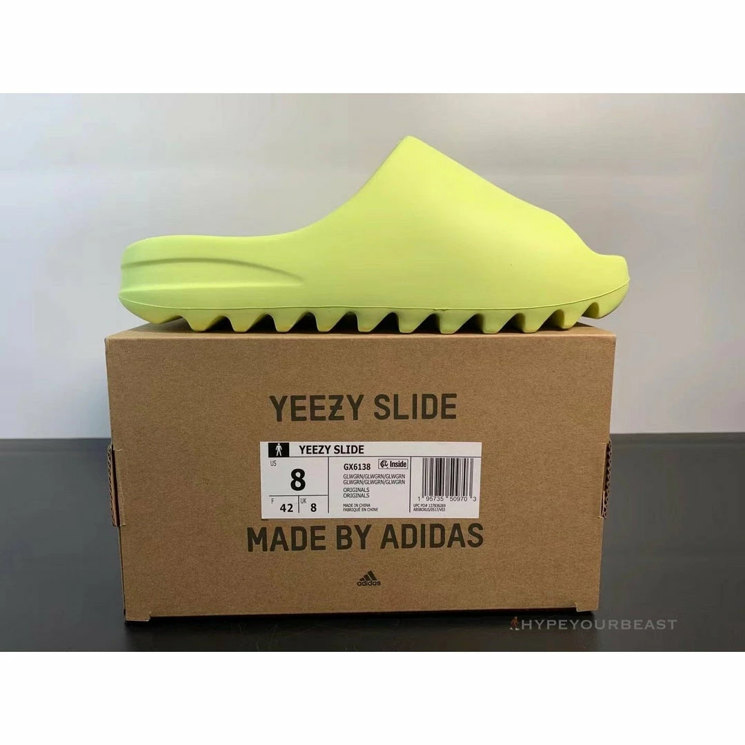 HypeYourBeast Adidas Yeezy Slide Glow Green 10 HypeYourBeast Adidas Yeezy Slide Glow Green