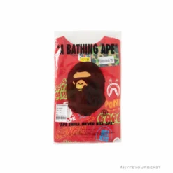 Hypeyourbeast Clothes BAPE Street Graffiti Tee Shirt 'RED'