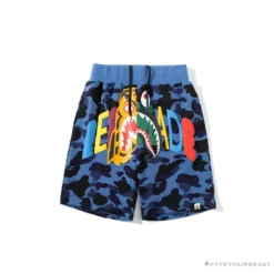 Hypeyourbeast BAPE X READYMADE Tiger Head Foam Camouflage Shorts 'BLUE' Clothes