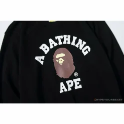 Hypeyourbeast BAPE X Bathing Ape Head Long Sleeve Shirt 'BLACK'