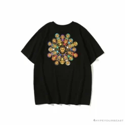Hypeyourbeast BAPE Baby Milo Ring Colorful Kaleidoscope Tee Shirt 'BLACK' Clothes