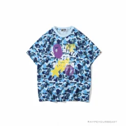 Hypeyourbeast BAPE Ape Head Star Camouflage Shading Tee Shirt 'BLUE'