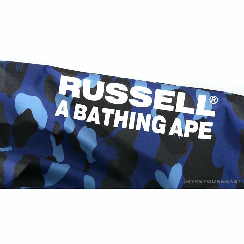 Hypeyourbeast Clothes BAPE X RUSSELL ATHLETIC Drawstring Camouflage Pants 'BLUE' 10 Hypeyourbeast Clothes BAPE X RUSSELL ATHLETIC Drawstring Camouflage Pants 'BLUE'