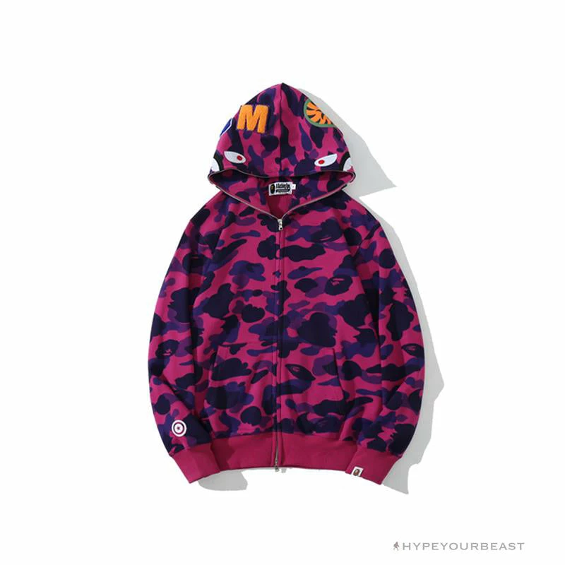 Hypeyourbeast BAPE Camo Hoodie Shark Head 'PURPLE' 1 Hypeyourbeast BAPE Camo Hoodie Shark Head 'PURPLE'