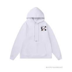 HypeYourBeast Off White Hoodie Jabba Flower - White Hoodies & Jackets