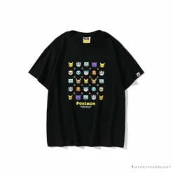 Hypeyourbeast BAPE Baby Milo Pokémon Tee Shirt 'BLACK' Clothes