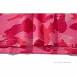 Hypeyourbeast BAPE Pink Camouflage Shark Head Fake Zipper Tee Shirt