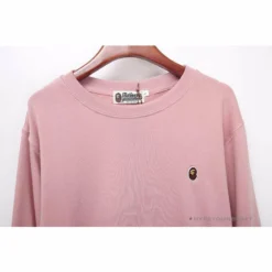 Hypeyourbeast BAPE Classic Ape Head Embroidered Long Sleeve Shirt 'PINK' Clothes 9 Hypeyourbeast BAPE Classic Ape Head Embroidered Long Sleeve Shirt 'PINK' Clothes