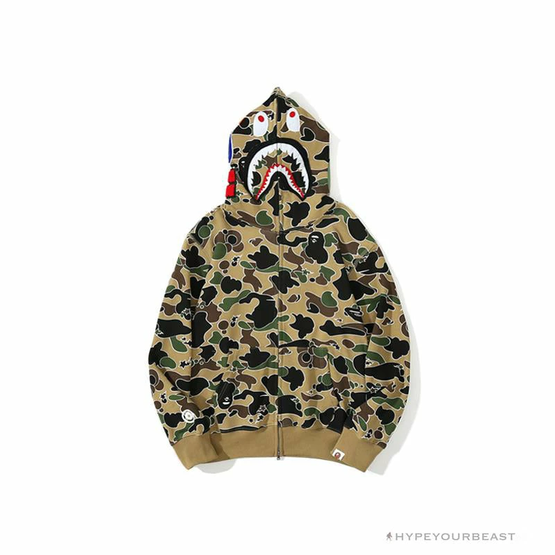 Hypeyourbeast BAPE Shark Head STA Star Camouflage Hoodie 'YELLOW' Clothes 2 Hypeyourbeast BAPE Shark Head STA Star Camouflage Hoodie 'YELLOW' Clothes