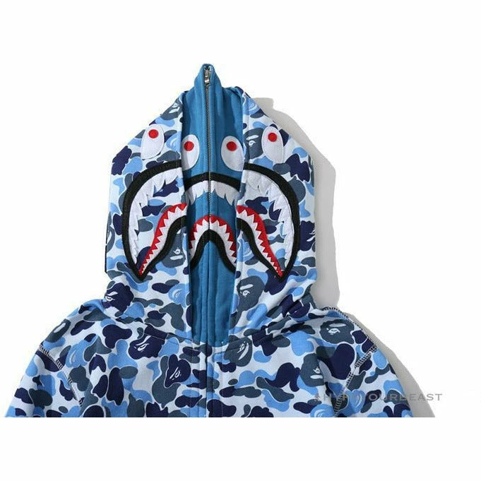 HypeYourBeast Bape Camo Hoodie Shark Head BLUE 4 HypeYourBeast Bape Camo Hoodie Shark Head BLUE