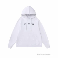 HypeYourBeast Off White Hoodie Red Orange - White Hoodies & Jackets