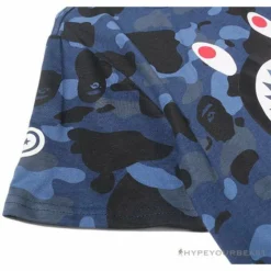 Hypeyourbeast BAPE Camouflage Shark Head Classic Cotton Short Sleeve Tee Shirt 'BLUE' Clothes 17 Hypeyourbeast BAPE Camouflage Shark Head Classic Cotton Short Sleeve Tee Shirt 'BLUE' Clothes