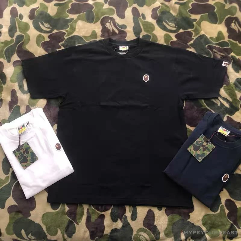 Hypeyourbeast Clothes BAPE Classic Embroidered Logo Ape Head Tee Shirt 'BLACK' 15 Hypeyourbeast Clothes BAPE Classic Embroidered Logo Ape Head Tee Shirt 'BLACK'