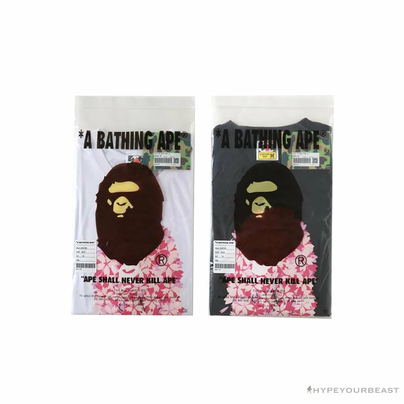 Hypeyourbeast BAPE Japan Limited Edition Pink Cherry Tree Tee Shirt 'WHITE' 5 Hypeyourbeast BAPE Japan Limited Edition Pink Cherry Tree Tee Shirt 'WHITE'