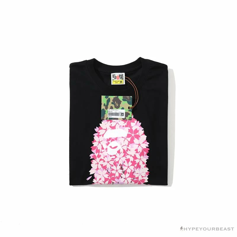 Hypeyourbeast BAPE Japan Limited Edition Pink Cherry Tree Tee Shirt 'BLACK' Clothes 16 Hypeyourbeast BAPE Japan Limited Edition Pink Cherry Tree Tee Shirt 'BLACK' Clothes