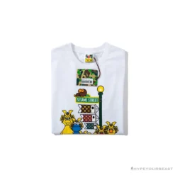 Hypeyourbeast BAPE Baby Milo Sesame Street Carp Streamer Tee Shirt 'WHITE' Clothes 9 Hypeyourbeast BAPE Baby Milo Sesame Street Carp Streamer Tee Shirt 'WHITE' Clothes