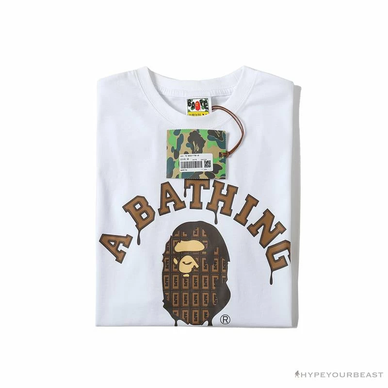 Hypeyourbeast Clothes BAPE Valentine's Day Chocolate Ape Head Tee Shirt 'WHITE' 3 Hypeyourbeast Clothes BAPE Valentine's Day Chocolate Ape Head Tee Shirt 'WHITE'